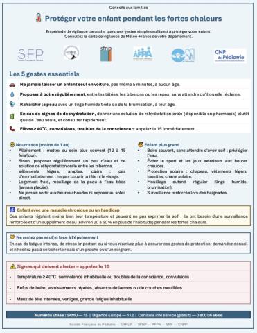 Recommandations canicule